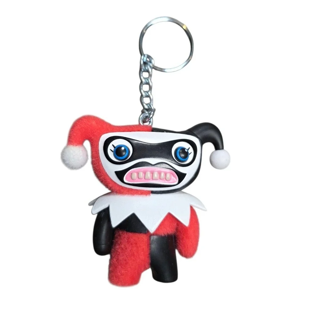 Fuggler Harley Quinn Flocked Vinyl Keychain Figure Rare Collectable DC